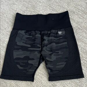 Black camo bike shorts